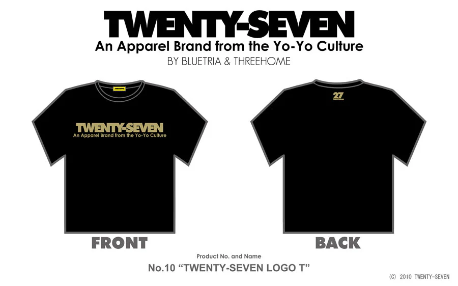 No.10 TWENTY-SEVEN Logo (Black) - Image 2