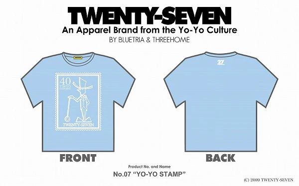 No.7 Yo-Yo Stamp (Light Blue-White) - Image 2