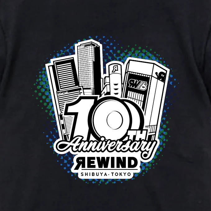 REWIND 16th Anniversary Logo T-shirt - Image 4