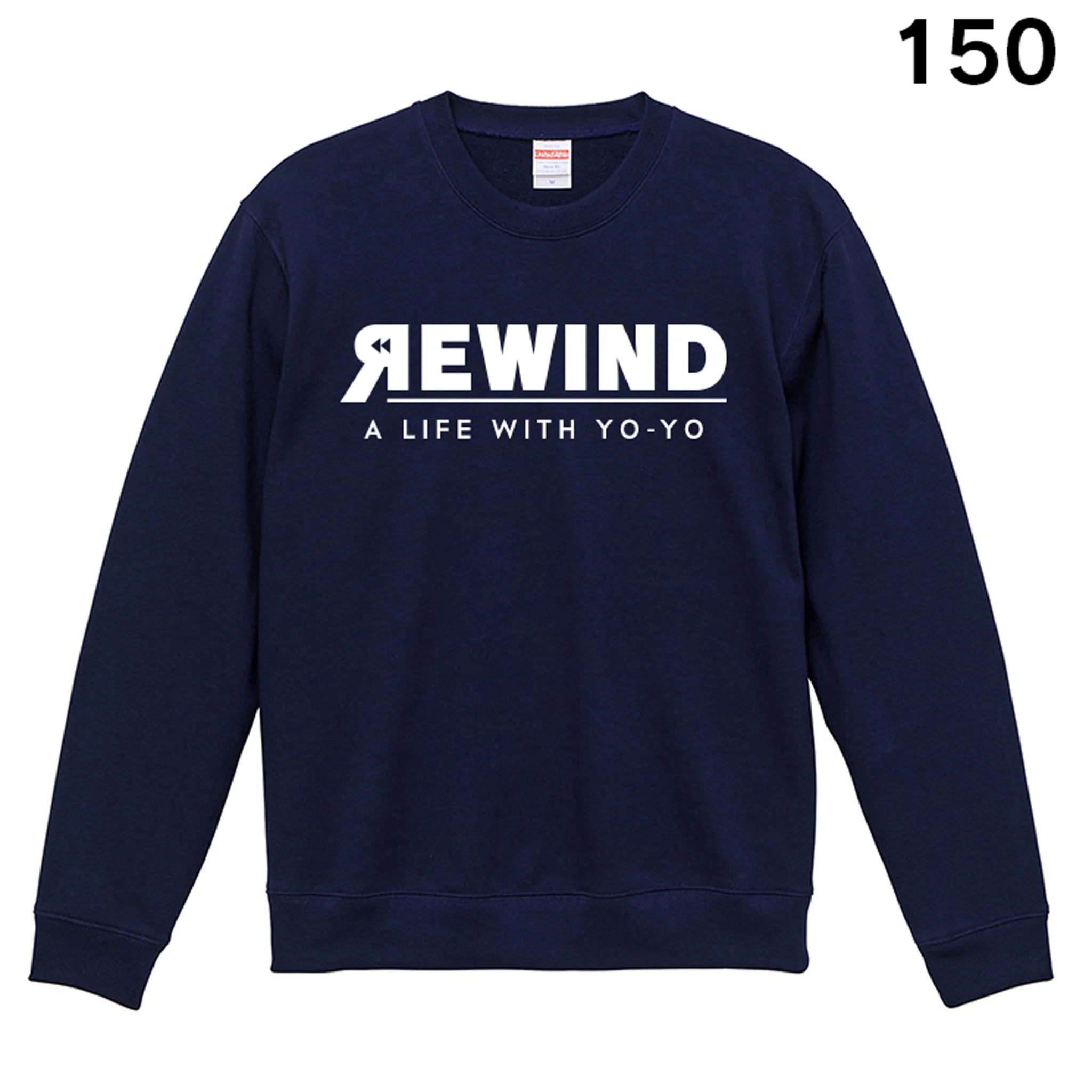 REWIND -A LIFE WITH YO-YO- Sweat (Navy / White Logo) - Image 2