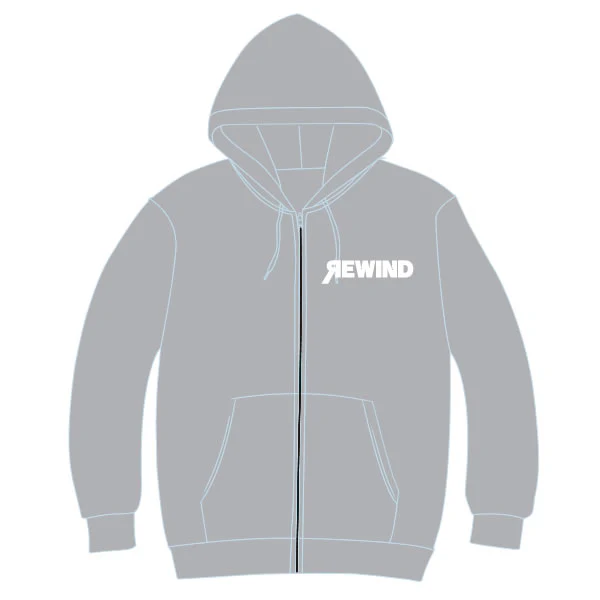 REWIND Full-Zip Hoodie (Grey) - Image 2