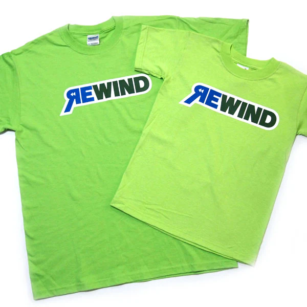 REWIND Logo  T-shirt (Green) - Image 2
